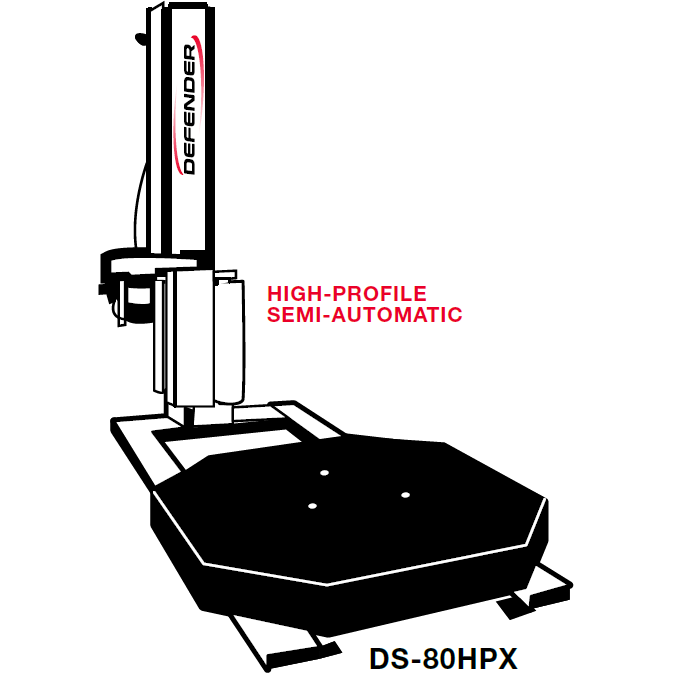 Samuel DS-80HPX HIGH PROFILE SEMI-AUTOMATIC STRETCH WRAPPER